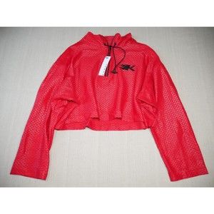 Koral Sweatshirt Size Small Red Adora Netz Quarter Zip Cropped Pull-Cord